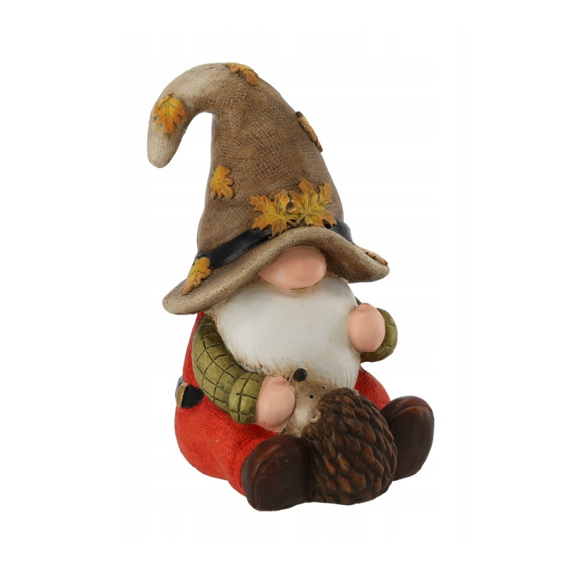 FIGURKA OGRODOWA - KRASNAL Z JEŻYKIEM 20,3 x 24,2 x 35,5 CM