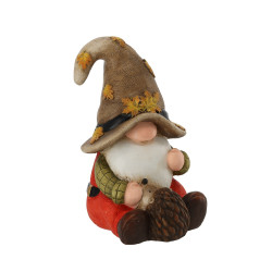 FIGURKA OGRODOWA - KRASNAL Z JEŻYKIEM 20,3 x 24,2 x 35,5 CM