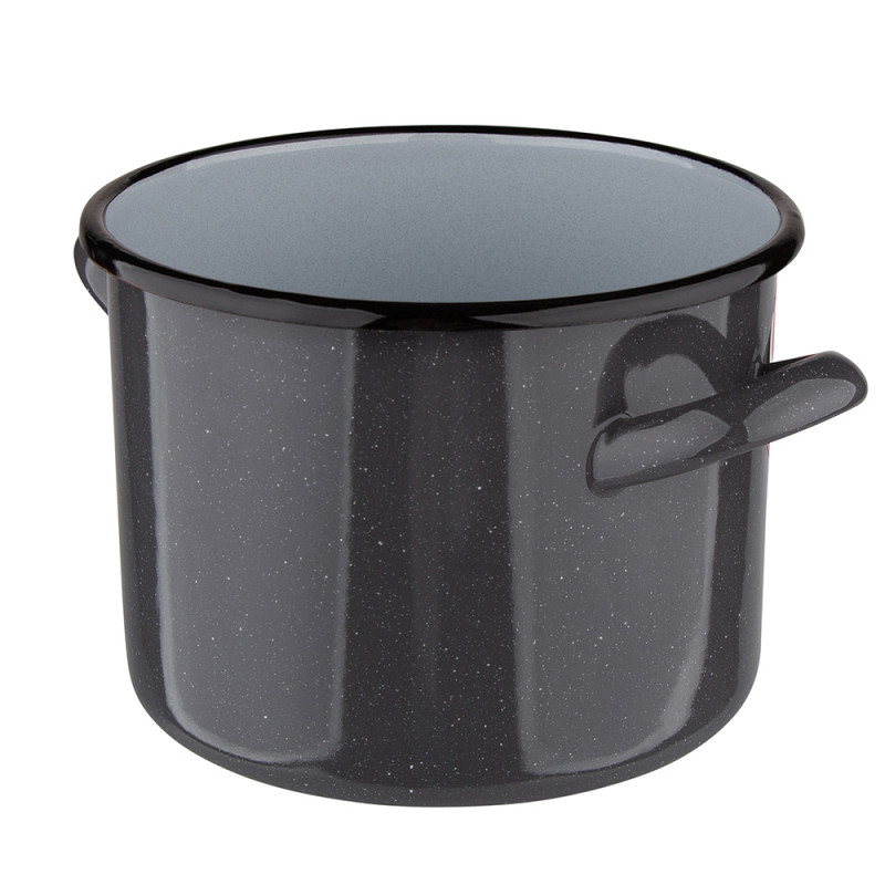GARNEK PROSTY 5.8L ŚR.22CM WYS.16CM SZARY NAKRAPIANY
