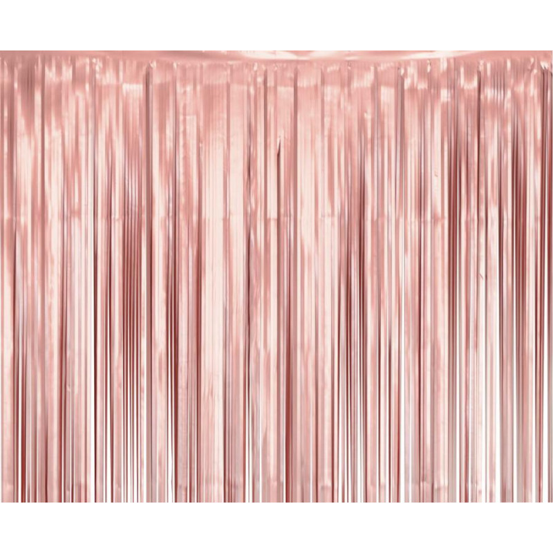 Kurtyna matowa B&C różowo-złota, 100x200 cm