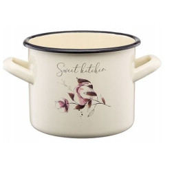 GARNEK EMALIOWANY WYSOKI Z KALKĄ FLORES 22cm/6L 29839 WZ1