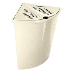 Kosz na bieliznę narożny Branq Zebra 45 l wanilia