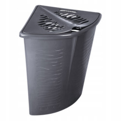 Kosz na bieliznę narożny Branq Zebra 45 l antracyt