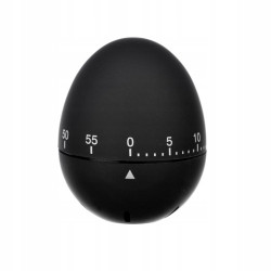 Minutnik jajko czarny 8cm