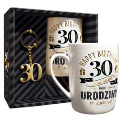KUBEK 30 LAT Z BRELOKIEM MAD DOTS NA PREZENT