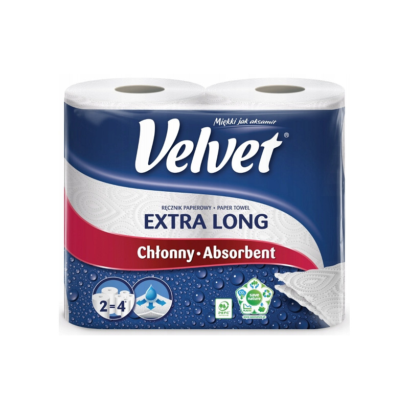 Velvet Extra Long ręcznik papierowy 2 rolki XXL