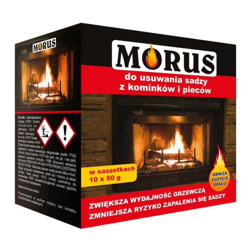 MORUS PROSZEK DO USUWANIA SADZY Z KOMINKÓWM PIECÓW