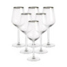 RUBIN GOLD KOMPLET 6 KIELISZKÓW WINO BIAŁE 370 ML