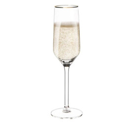 RUBIN GOLD KOMPLET 6 KIELISZKÓW SZAMPAN 220 ML