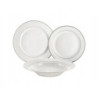 SERWIS KOMPLET OBIADOWY SREBRNA LINIA 18EL PORCELANA