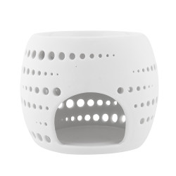 KOMINEK PORCELANOWY ZAPACHOWY DEK. KROPKI 10.5X10.5X8.5 CM