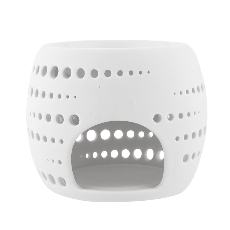 KOMINEK PORCELANOWY ZAPACHOWY DEK. KROPKI 10.5X10.5X8.5 CM