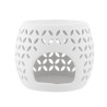KOMINEK PORCELANOWY ZAPACHOWY DEK. LISTKI 10.5X10.5X8.5 CM