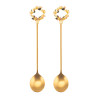 Łyżeczki świąteczne Złote łyżeczki do kawy herbaty 2szt Komplet sztućców Altom Design