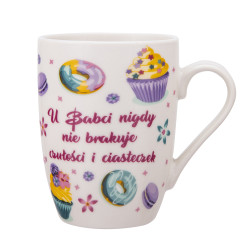Porcelanowy kubek do kawy Dzień Babci Altom Design Babcine Słodkości 320ml