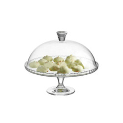 Patera na nóżce z kloszem Patisserie Pasabahce 32 cm