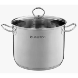 Garnek wysoki Acero ze szklaną pokrywą 24 cm / 8,6 l AMBITION