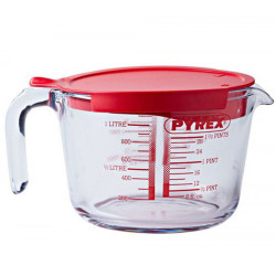 Dzbanek miarowy z plastikową pokrywką 1 l PYREX