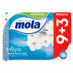 PAPIER TOALETOWY MOLA 9 3szt BIAŁY