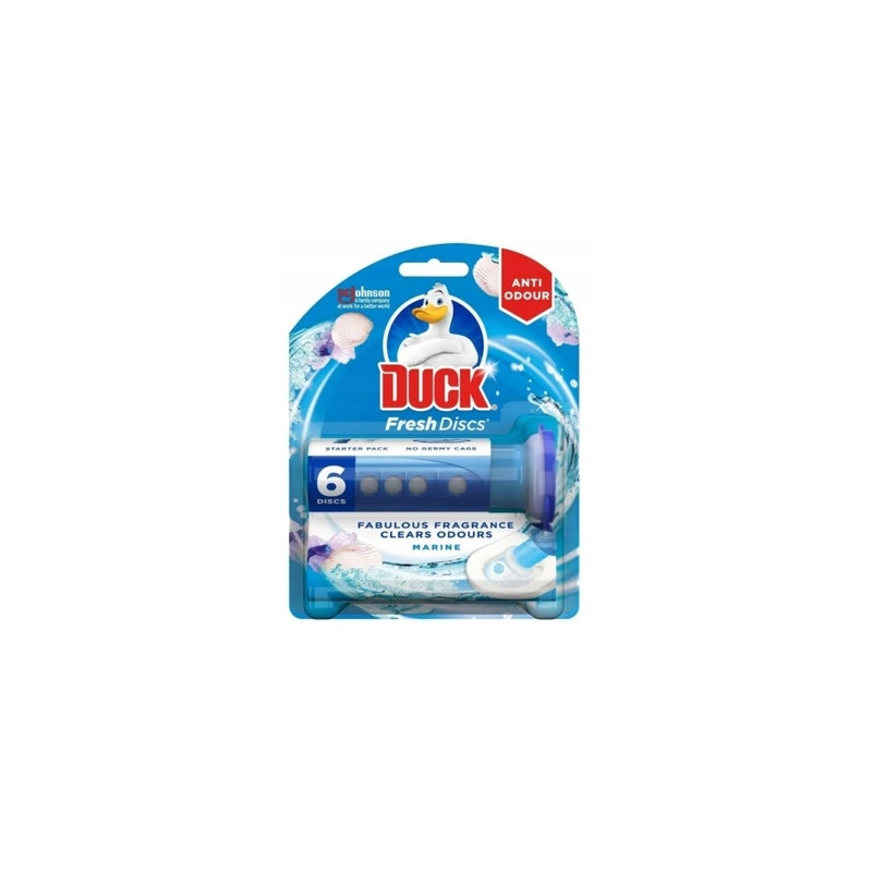 DUCK FRESH DISCS KRĄŻKI ŻELOWE DO WC ZAPACH MORSKI 36ML DZIAŁANIE DO 6 TYG