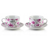 PREZENT KOMPLET FILIŻANEK ZE SPODKIEM 2 SZT. PORCELANA