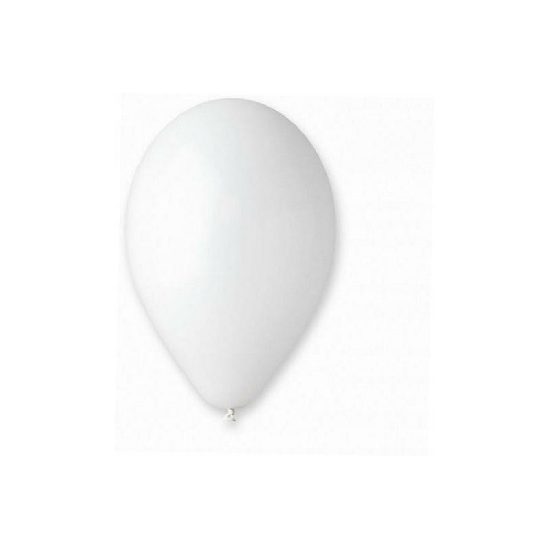 Balony Pastelowe Białe Ślubne Party 25 cm 50 szt.