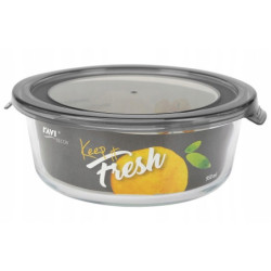 KEEP IT FRESH Pojemnik ze szkła żaroodpornego 950ml (okrągły) wz. GREY