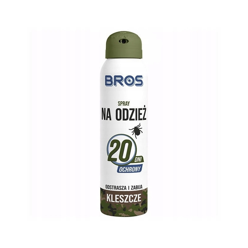 Spray Na Kleszcze Na Odzież - odstrasza i zabija kleszcze Bros 90 ml