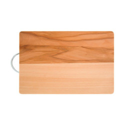Deska do krojenia drewniana prostokątna z metalową rączką Woody 30 x 20 cm DOMOTTI