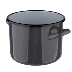 GARNEK PROSTY 5.8L ŚR.22CM WYS.16CM SZARY NAKRAPIANY