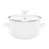 Garnek emaliowany z pokrywką Pyza kremowy 22 cm 5 l EMALIA OLKUSZ