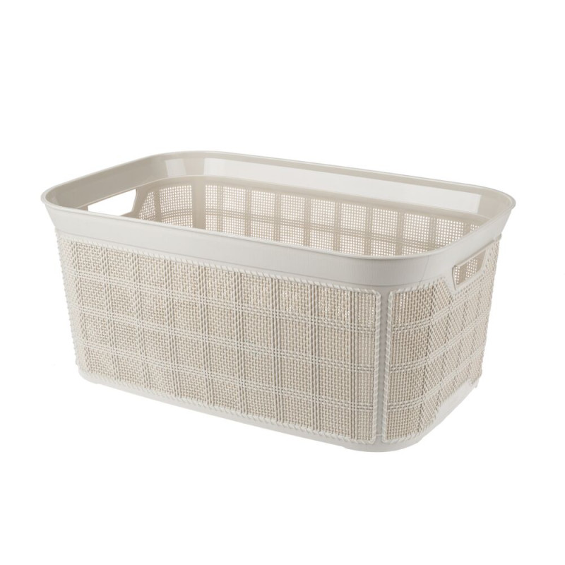 KOSZ NA PRANIE 35L CANVAS BEŻ