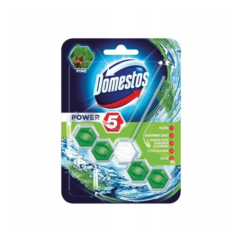 DOMESTOS POWER 5 PINE KOSTKA ZAPACHOWA DO TOALET 55G