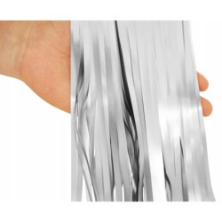 Kurtyna matowa B&C srebrna, 100x200 cm