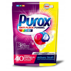 Purox Color Kapsułki do Prania Tkanin Kolorowych 40 Sztuk