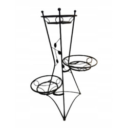 KWIETNIK METALOWY POTÓJNY CZARNY 95CM