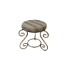 PUFA METALOWA DEKOR 38CM SIEDZISKO 33CM TABORET