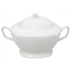 BIAŁA WAZA DO ZUPY 2.5L NA ZUPĘ PORCELANA MINC