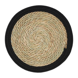 BOHO PODKŁADKA STOŁOWA 35CM NATURAL/CZARNA AMBITION