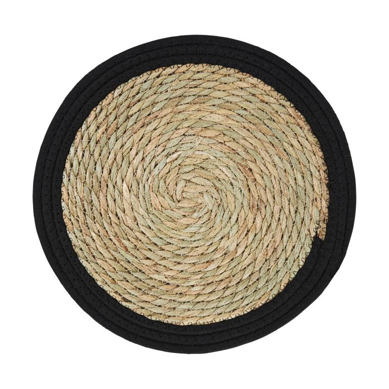 BOHO PODKŁADKA STOŁOWA 35CM NATURAL/CZARNA AMBITION