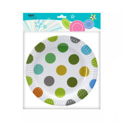 TALERZYKI PAPIEROWE GREEN DOTS