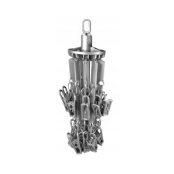 Wieszak parasolka 20 spinaczy srebrny