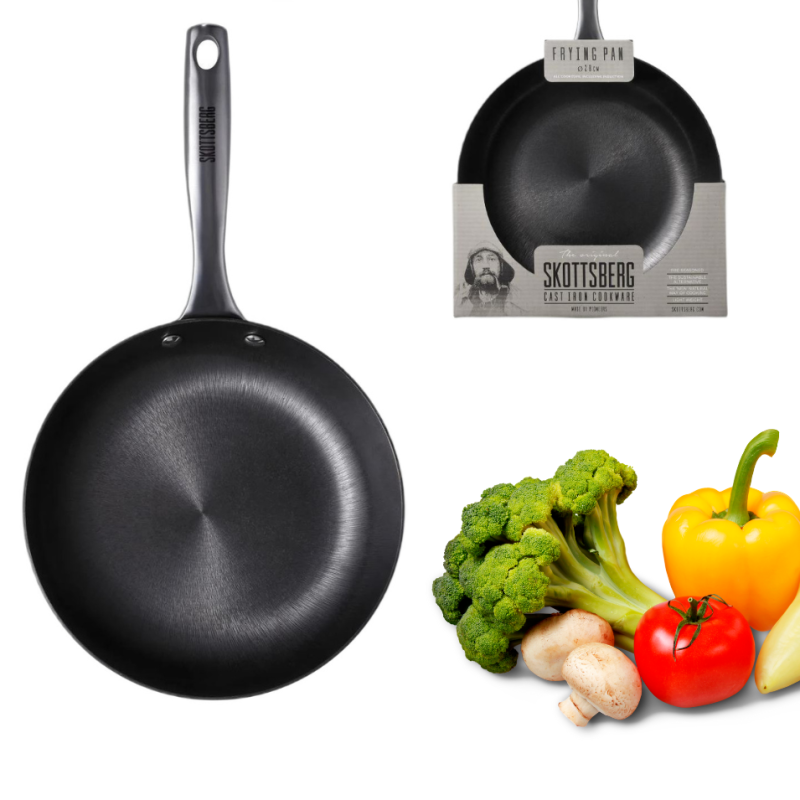 PATELNIA ŻELIWNA NA OGNISKO NIEPRZYWIERAJĄCA SKOTTSBERG CAST IRON 24 CM K2