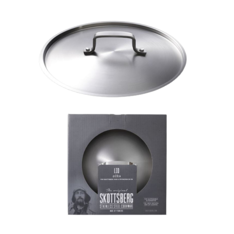 POKRYWKA STALOWA UNIWERSALNA NA GARNEK PATELNIE SKOTTSBERG STEEL 28 CM K3