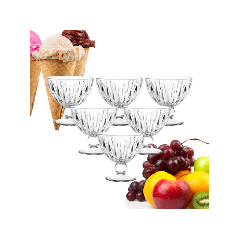 Komplet 6 pucharków szklanych do lodów 280 ml ALTOM DESIGN