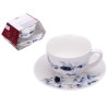 Filiżanka i spodek MISTY BLUE 240 ml z porcelany New Bone