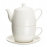 REGULAR ZESTAW DO HERBATY TEA FOR ONE OPASKA  PVC PORCELANA KREMOWA