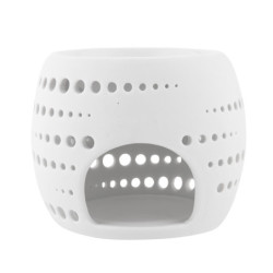 KOMINEK PORCELANOWY ZAPACHOWY DEK. KROPKI 10.5X10.5X8.5 CM