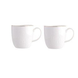ALESSIA ZŁOTA LINIA ZESTAW 2 KUBKÓW NBC 280 ML GIFT BOX PORCELANA KREMOWA