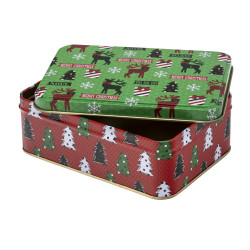 PUSZKA PROSTOKĄTNA 14.5X10.5X5.5 CM DEK. XMAS